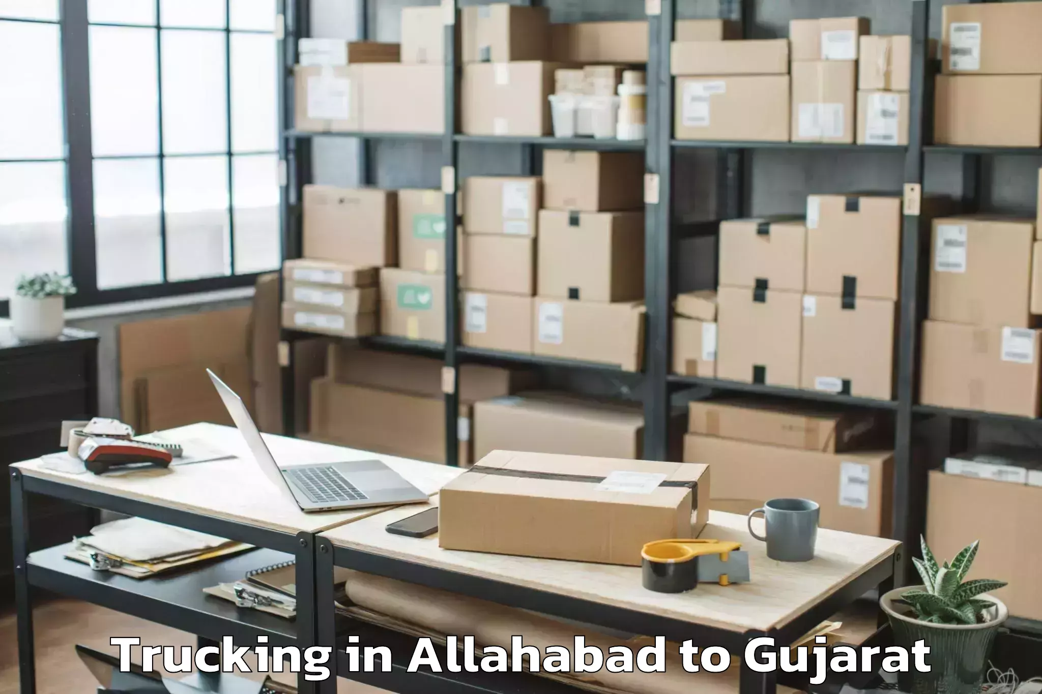 Book Allahabad to Bardoli Trucking Online